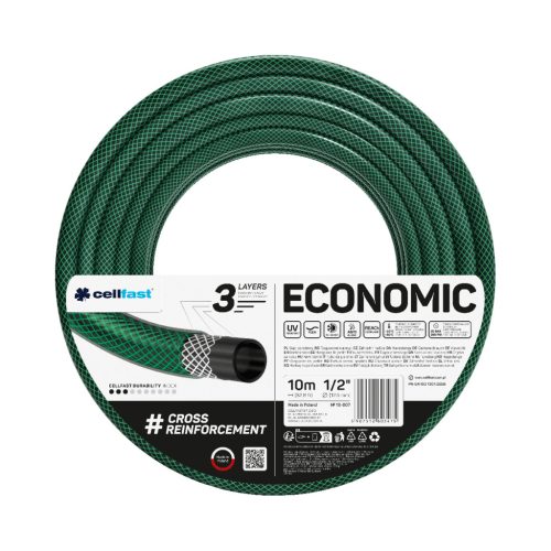 CELLFAST Locsolótömlő 3 rétegű ECONOMIC 1/2" 10 m