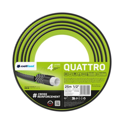 CELLFAST Locsolótömlő 4 rétegű QUATTRO 1/2" 25 m
