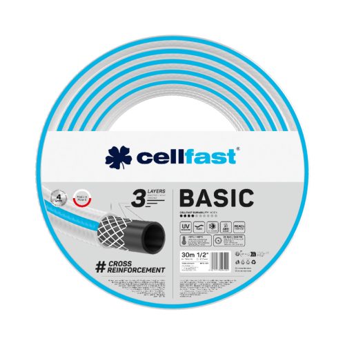 CELLFAST Locsolótömlő 3 rétegű BASIC 1/2" 30 m