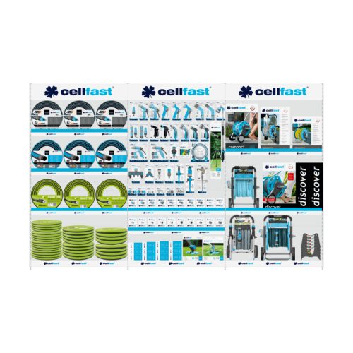 CELLFAST Display 3 elemes fém CLASSIC 360 x 62 x 228 cm 