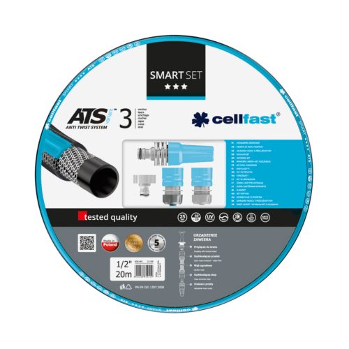 CELLFAST Locsolótömlő 3 rétegű SMART SET 1/2" 20 m