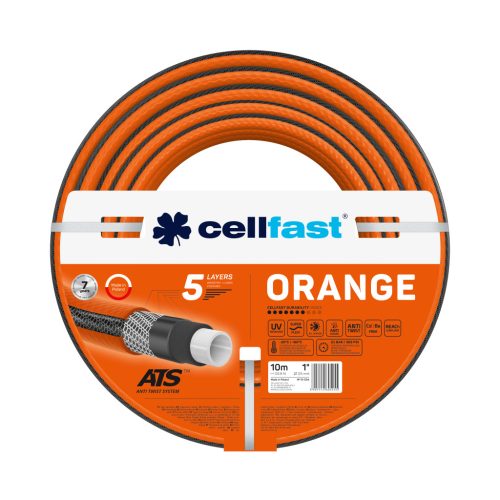 CELLFAST Locsolótömlő 5 rétegű ORANGE 1" 10 m (K)