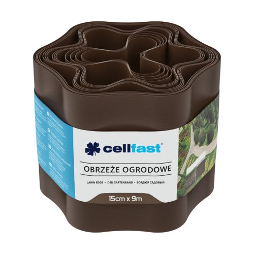 CELLFAST Ágyásszegély hullámos 15 cm x 9 m barna