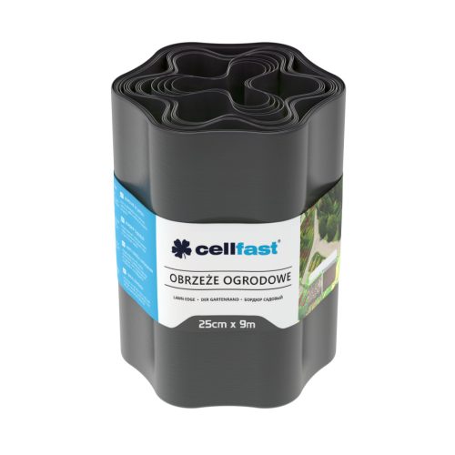 CELLFAST Ágyásszegély hullámos 25 cm x 9 m grafit