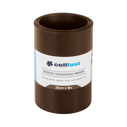 CELLFAST Ágyasszegély egyenes 20 cm x 9 m barna