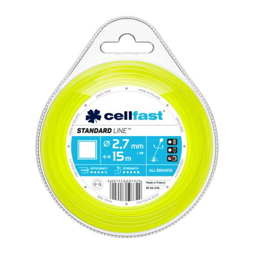 CELLFAST Damil szögletes STANDARD 2,7 mm x 15 m